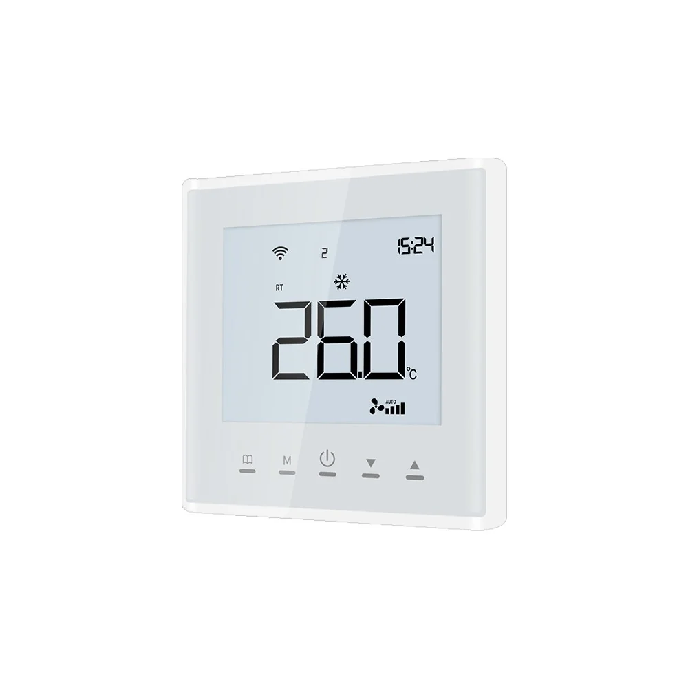 Bộ điều khiển nhiệt độ VRF màn LCD trắng ACMELEC AE-5503-DB, WiFi, Zigbee