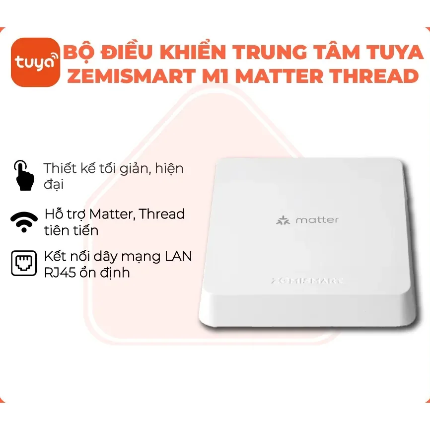 Bộ điều khiển trung tâm Tuya Smart Life Zemismart M1 LAN – Zigbee Matter