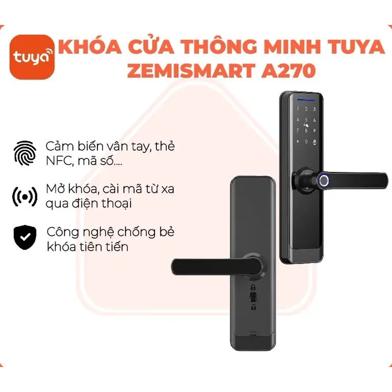 Khóa thông minh Tuya Smart Life Zemismart zigbee A270