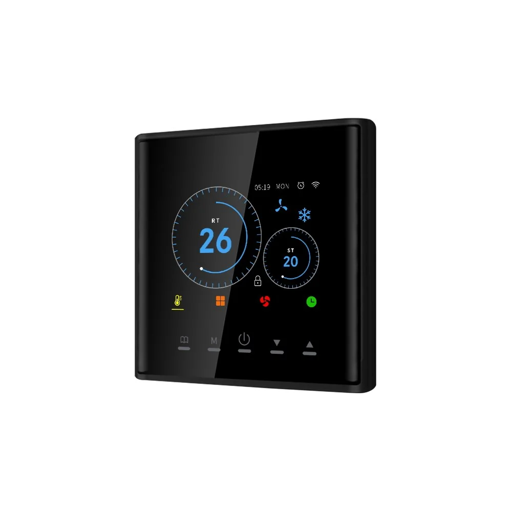 Bộ điều khiển nhiệt độ VRF màn TFT đen ACMELEC AE-740, WiFi, Zigbee