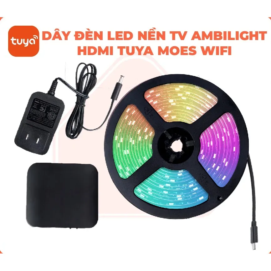 Đèn LED dây wifi ambilight RGB Tuya Smart Life Moes cho TV