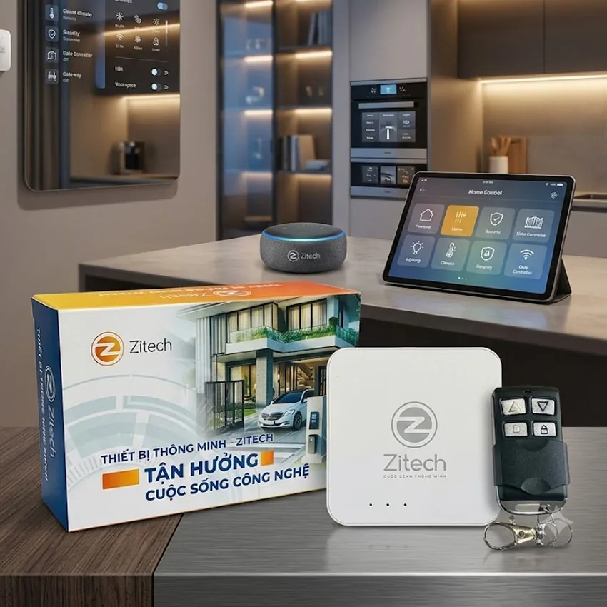 Hộp nhận điều khiển cửa cuốn thông minh ZiTech BOX