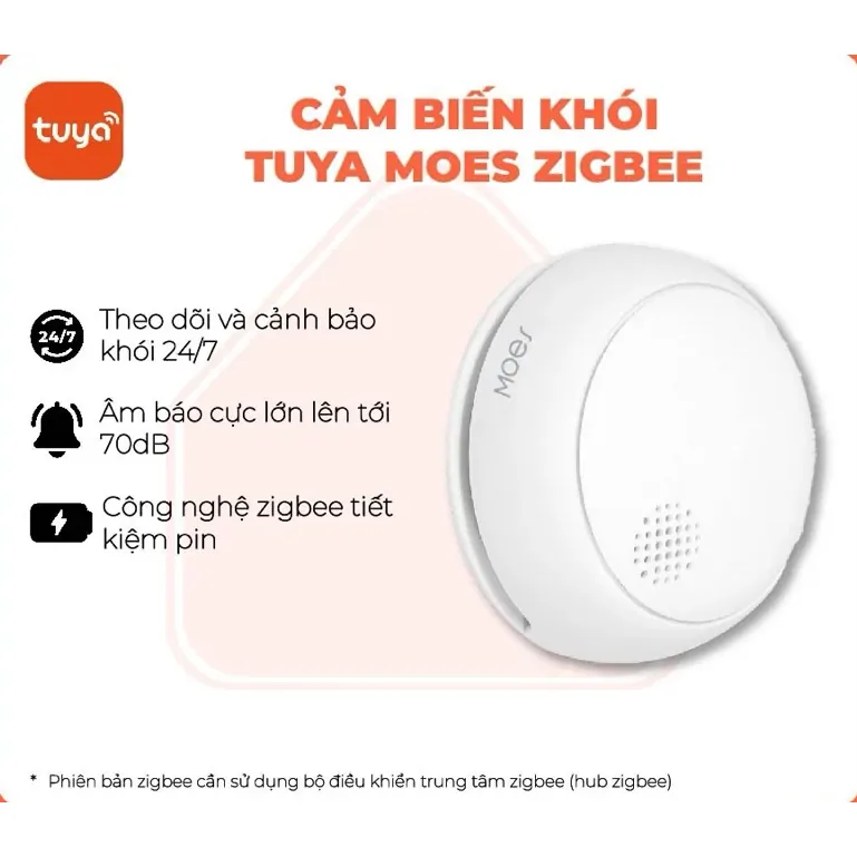 Cảm biến khói Tuya Smart Life Moes