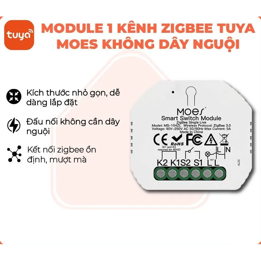 Module công tắc thông minh Tuya Smart Life Moes