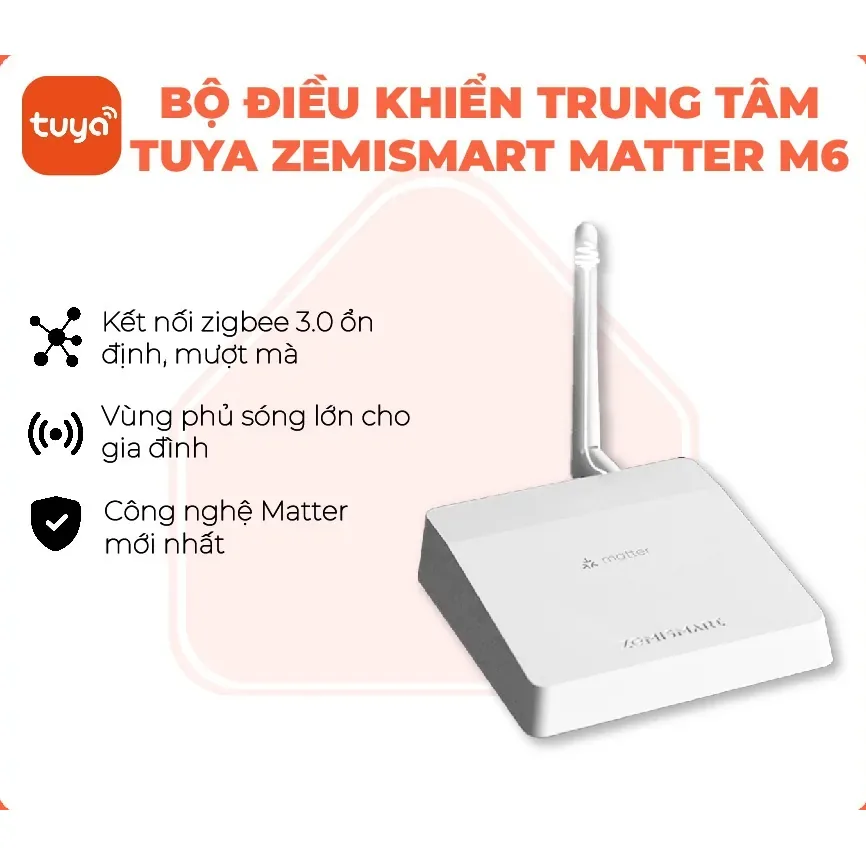 Bộ điều khiển trung tâm Tuya Smart Life Zemismart M6 LAN – Zigbee Matter