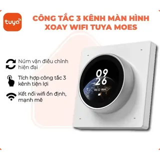 Công tắc màn hình tròn wifi Tuya Smart Life Moes