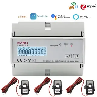 Đồng hồ giám sát điện năng 3 pha Tuya Smart Life EA7321C‑BI