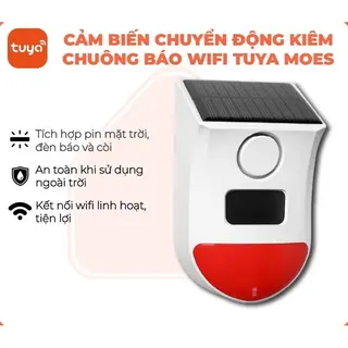 Cảm biến chuyển động kiêm chuông báo động ngoài trời Tuya Smart Life Moes Wifi
