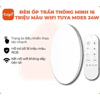 Đèn ốp trần thông minh Tuya Smart Life Moes wifi 24W